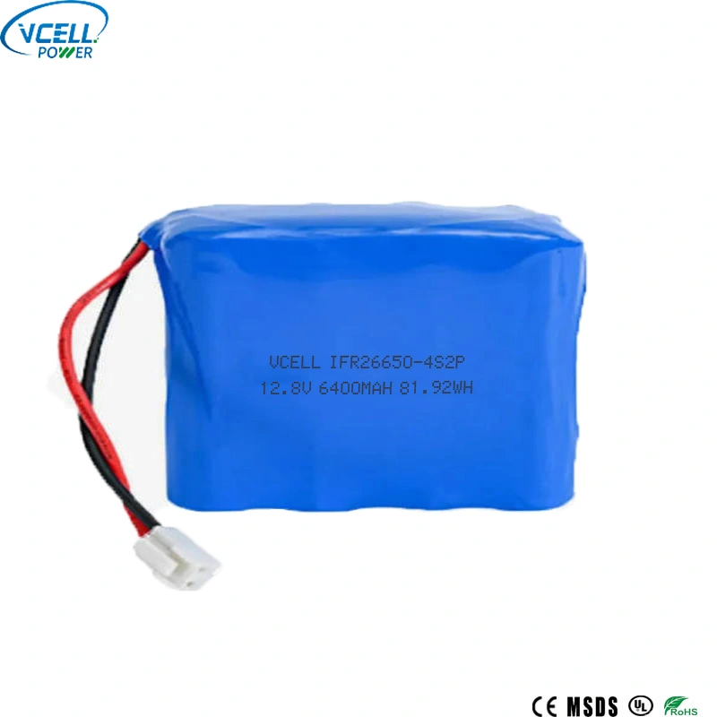 12.8V 6400mAh Rechargeable LiFePO4 Battery Pack