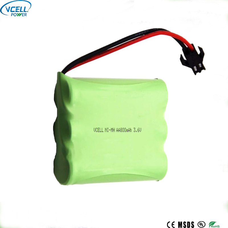 3.6V AA 800mAh Nimh Battery Pack