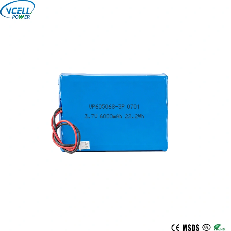 3.7V 6000mAh 605068 3P Li Polymer Battery