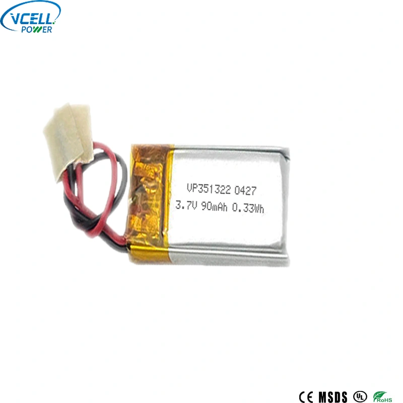 351322 3.7V 90mAh Rechargeable LiPO Battery
