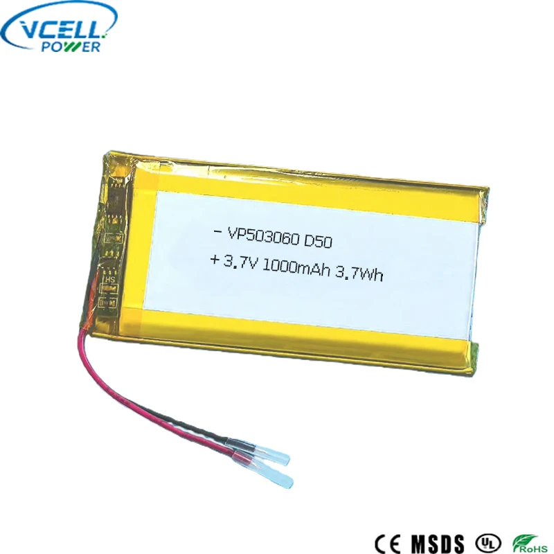 503060 3.7V 1000mAh 3.7Wh Lithium Polymer Battery