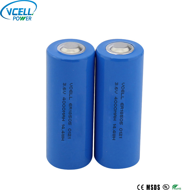 ER18505 3.6V 4000mAh Primary Li SOCL2 Battery
