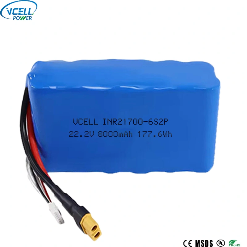22.2V 8000mAh 21700 Lithium Ion Battery